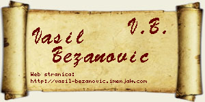Vasil Bežanović vizit kartica